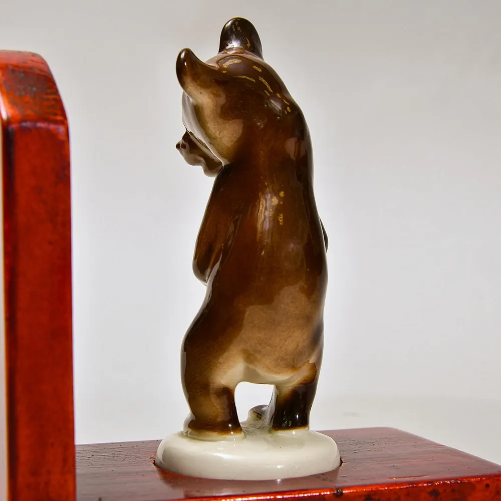 Букенды - Держатель - Ограничитель - Подставка для книг «Бурые Медведи» Фарфор СССР 60 -е годы ХХ век.