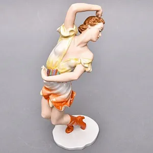 Коллекционная Фарфоровая статуэтка «Танцовщица Урсула Дайнерт», ROSENTHAL Германия, 40-е годы ХХ века. 