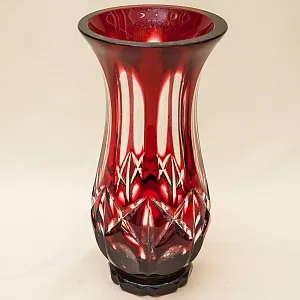 Классическая Ваза Рубинового Хрусталя WMF Crystal Cabinet Германия Н-28 см., конец 60-х гг.
