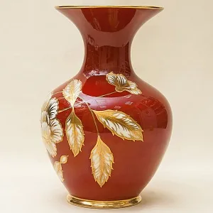 Коллекционная Ваза из серии «Золото Роз» Фарфор Hertel, Jacob&Co. Германия Н-25см.