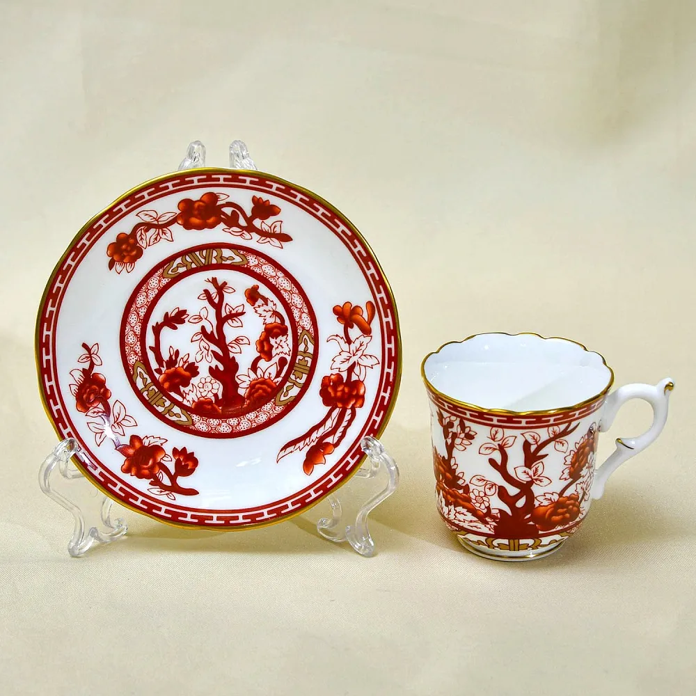 Коллекционная Кофейная Пара «Китайский сад», фарфор Crown Staffordshire, Англия.