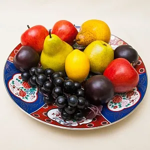 Большое Коллекционное Блюдо - Тарелка «ПТИЦЫ - ПАВЛИНЫ», Фарфор Китай, середина ХХ века.