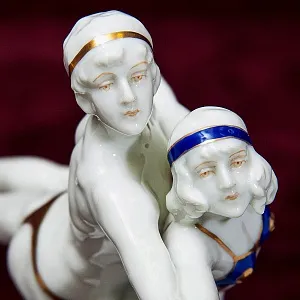Редкость! Фарфоровая Статуэтка «Балет - Танец МОДЕРН», SITZENDORF Гермагия 50 гг.