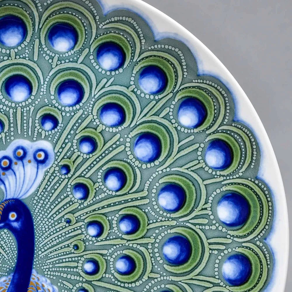 Коллекционное Фарфоровое блюдо - тарелка «ПАВЛИН», Furstenberg Германия, вторая половина ХХ века.