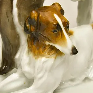 Фарфоровая Статуэтка Пара Собак «Русские Псовые Борзые»,Карл Энс / Karl Ens, Германия -1932 год.