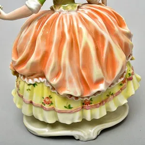 Редкость!!! Фарфоровая Статуэтка «Дама с попугаем», Karl Ens Германия, 30-е гг.