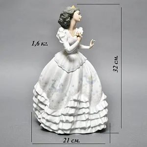 Коллекционная Фарфоровая статуэтка «Девушка в бальном платье», Lladro Испания, 2000 - 2004 годы. 