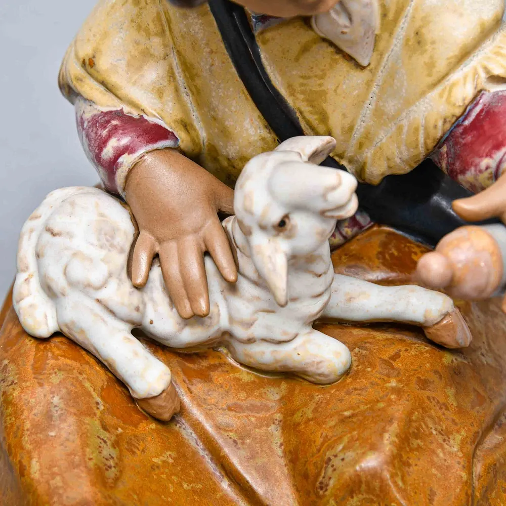 Коллекционная Фарфоровая статуэтка «Девочка с ягненком», Lladro Грес Испания.