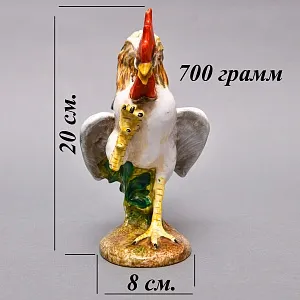 Коллекционные Парные статуэтки «Птицы. Бойцовые петухи», Фаянс, Италия - вторая половина ХХ века. 