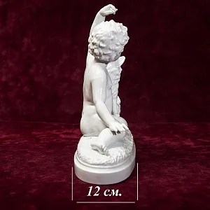 Большая Антикварная Авторская Статуэтка «Мальчик с собакой», Фарфор Villenauxe, Франция -30 гг.