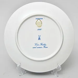 Коллекционная Фарфоровая Тарелка - Блюдо «Сказка. Золотая Рыбка», MEISSEN Германия - 1990 год.