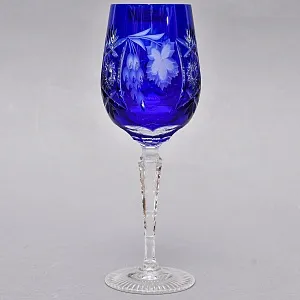 Редкость! Шесть Бокалов для вина из Цветного Хрусталя «ВИНОГРАД», NACHTMANN Германия конец ХХ века.