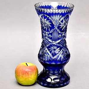 Винтажная Ваза для Цветов, Цветной Хрусталь, SCHONBORNER, Германия 60-е гг. 