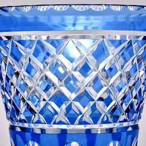  Голубой Аквамарин - Хрустальная Ваза VAL SAINT LAMBERT (Вал Сант Ламберт) Бельгия, конец 60-х гг. 
