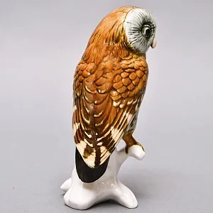 Коллекционная Фарфоровая статуэтка «Птица - СОВА», Карл Энс / Karl Ens Германия, середина ХХ века. 