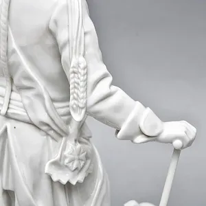 Антикварная Фарфоровая статуэтка «Старый Фриц. Король Пруссии Фридрих II с собаками»,  Volkstedt Германия.