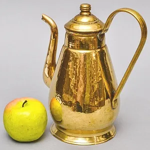 Винтажный Латунный Кофейник - Чайник - Кувшин, Франция середина ХХ века.