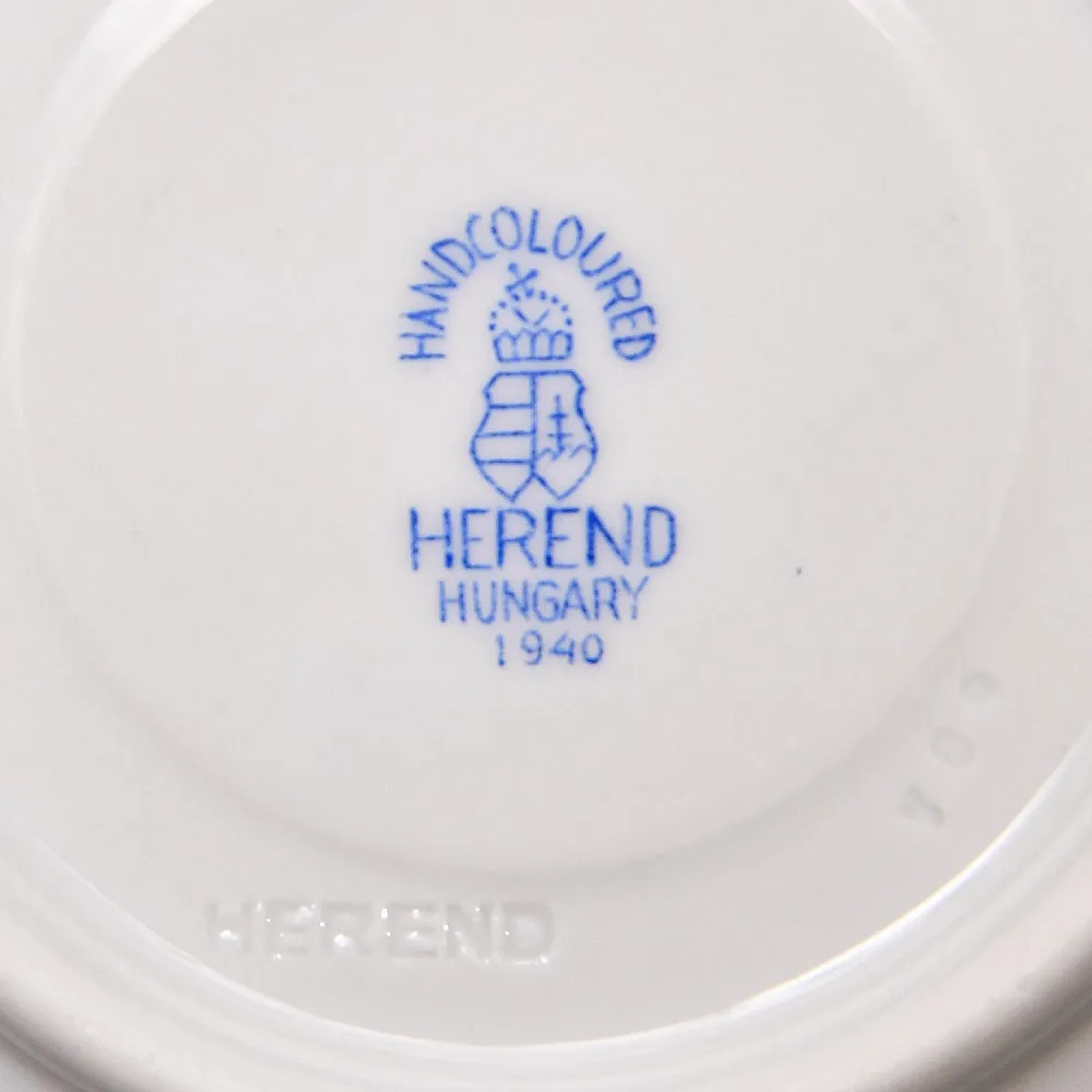 Коллекционная Кофейная пара «Чайная Роза», Фарфор Herend, Венгрия, 1940 - 1941 годы. 