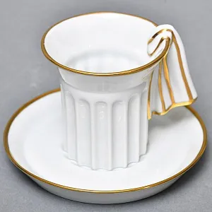  Фарфоровый Кофейный сервиз тет-а-тет «Греческие колонны» 8 предметов, Furstenberg Германия.