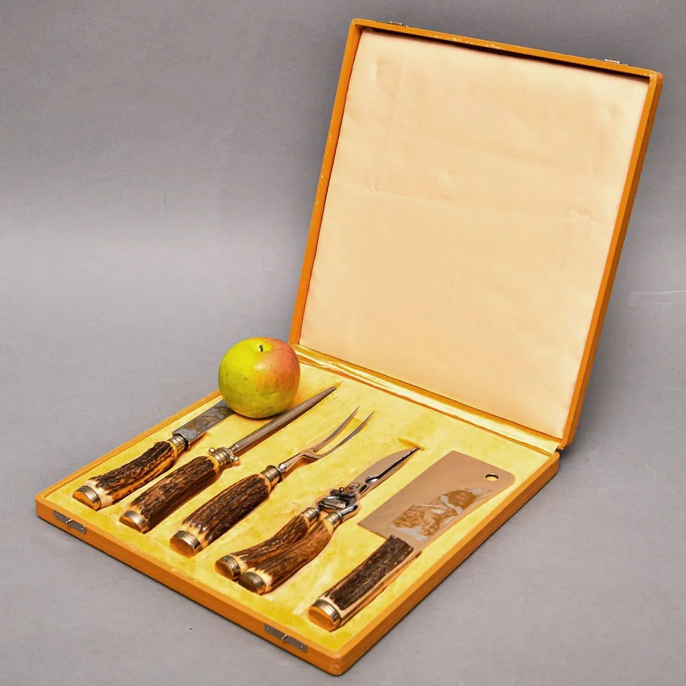 Набор для Барбекю «Охота» - 5 предметов, Германия WUSTHOF Solingen, конец 60-х гг.