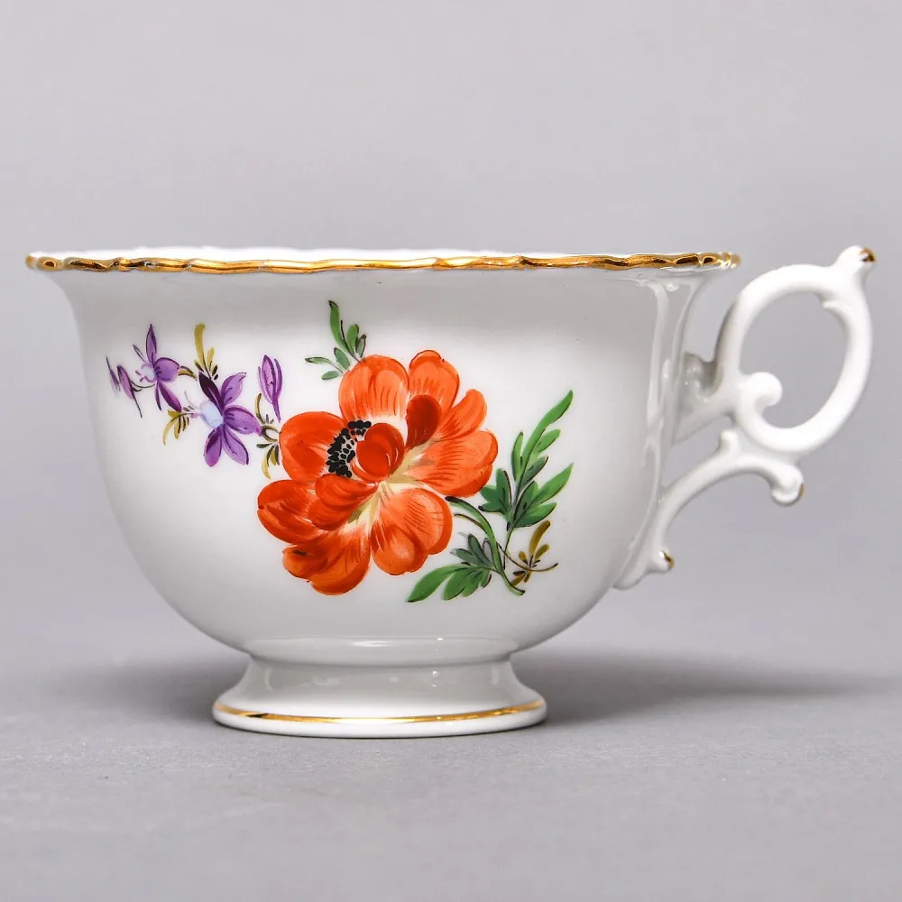 Чайный набор «Мейсенский букет» на 6 персон, Фарфор MEISSEN Германия, 1924 - 1934 годы. 