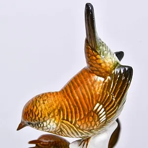 Фарфоровая Статуэтка «Пара Птиц - Крапивники», Карл Энс / Karl Ens Германия, середина ХХ века.