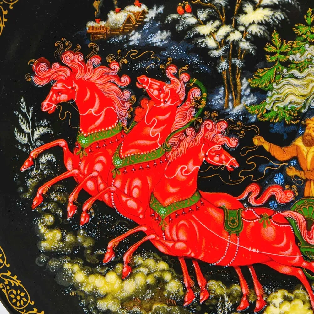 Коллекционная Тарелка «Сказка - МОРОЗКО» Фарфор - ЛФЗ, СССР - 1990 год.