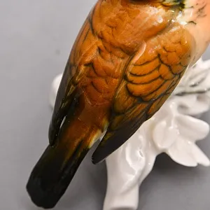 Птица - Фарфоровая статуэтка «Поющая Зарянка», Карл Энс / Karl Ens Германия, 50-е годы ХХ века. 