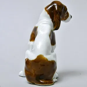 Антикварная Фарфоровая статуэтка «Грустный Спаниель», Karl Ens Германия, первая половина ХХ века.