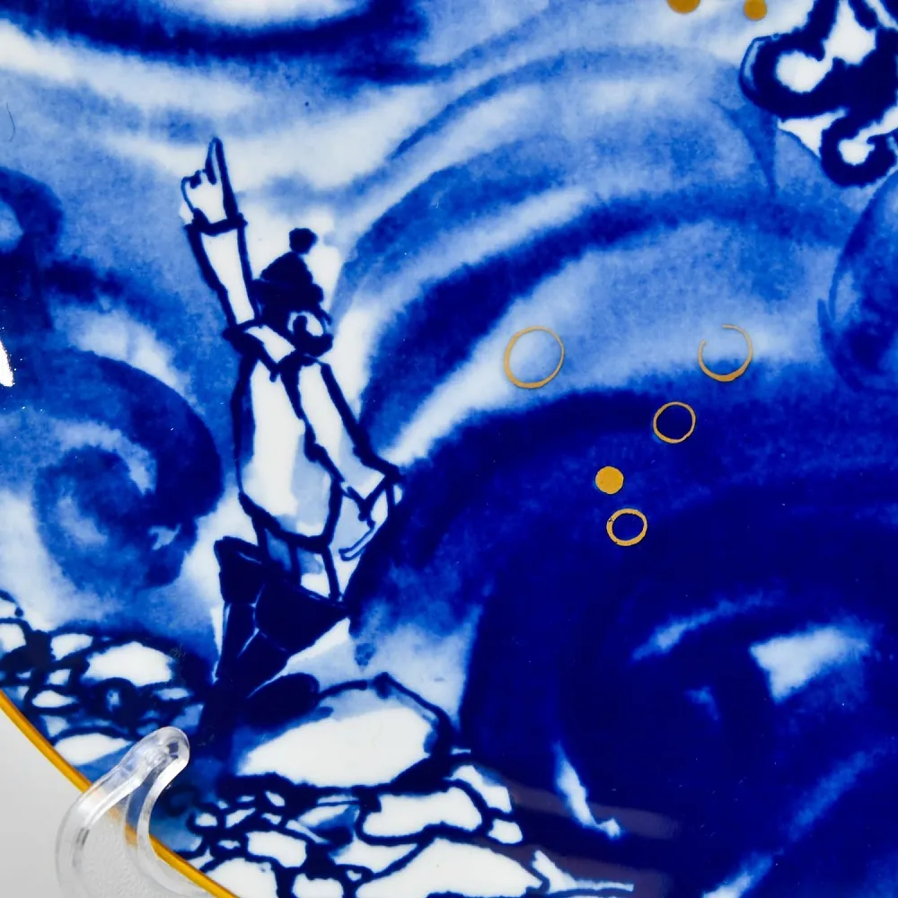 Коллекционная Фарфоровая Тарелка - Блюдо «Сказка. Золотая Рыбка», MEISSEN Германия - 1990 год.