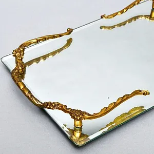 Антикварный Зеркальный Сервировочный Поднос, Франция начало ХХ века. 