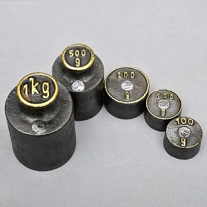 Большой Антикварный Набор Латунных Гирь и разновесов - 13 штук, Германия начало ХХ века..