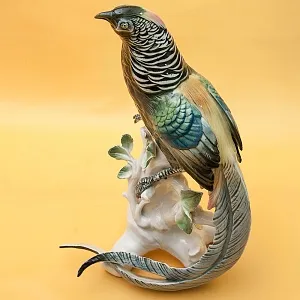 Большая Фарфоровая Статуэтка «Райская Птица» Н -30 см., Карл Энс / Karl Ens,  Германия, 50-е годы ХХ века.