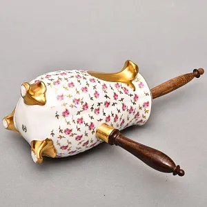 Фарфоровый Кувшин - Чайник для подачи горячего шоколада «РОЗЫ» с лопаткой, Limoges Франция.