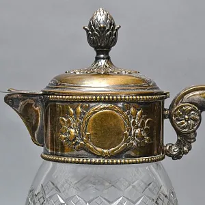 Старинный Антикварный Хрустальный Графин - Кувшин на 4 литра. Silverplate, Германия начало ХХ века.