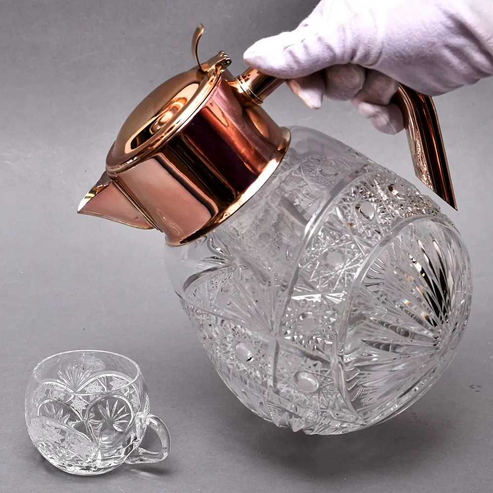 Винтажный Набор Хрустальных Чашек - Кружек Trischler Winterhalder Германия 70-е гг. 