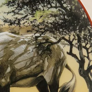 Коллекционная Рельефная Тарелка «АНТИЛОПЫ» Фарфор, Villeroy&Boch Германия -1982 год.