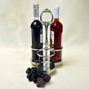 Винтажная Металлическая Подставка для Винных бутылок, Silverpalted Англия SHEFFIELD 50 гг.