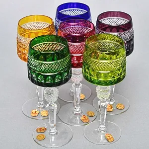 Набор Хрустальных Бокалов для вина серия «BRISTOL», NACHTMANN Германия, 70 -е годы ХХ века. 