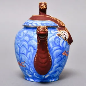 Чайный Сервиз на 6 персон «Небесные Драконы», Фарфор SATSUMA Япония, середина ХХ века.