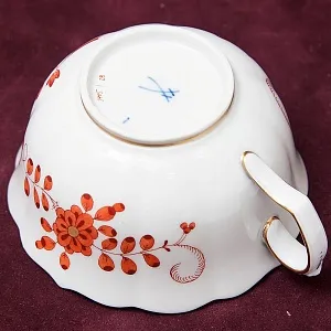 Чайный Сервиз «Индийский цветок» на 6-ть персон Фарфор MEISSEN / МЕЙСЕН Германия.