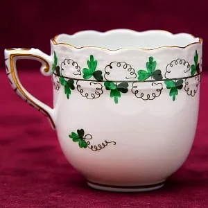 Классический Кофейный Сервиз PERSIL на 6 персон, 16 предметов. Фарфор HEREND, Венгрия.