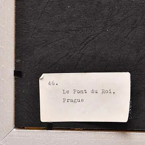 Антикварная Авторская Картина - Рисунок «Королевский Мост», Прага Чехия начало ХХ века.