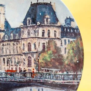  Коллекционная Тарелка «Париж - Отель Де Виль» Фарфор, Лимож, Limoges, Франция.
