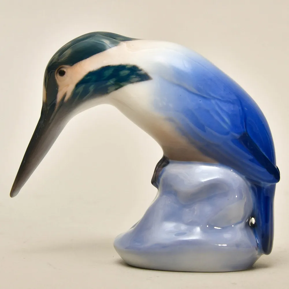 Авторская Фарфоровая Статуэтка «ПТИЦА. ЗИМОРОДОК», Bing&Grøndahl Дания, 1970 - 1983 гг.