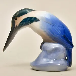 Авторская Фарфоровая Статуэтка «ПТИЦА. ЗИМОРОДОК», Bing&Grøndahl Дания, 1970 - 1983 гг.