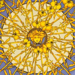 «Floralia Medusa Gold» - Коллекционная Фарфоровая Тарелка - Блюдо, VERSACE, Rosenthal Германия - 1980 год.