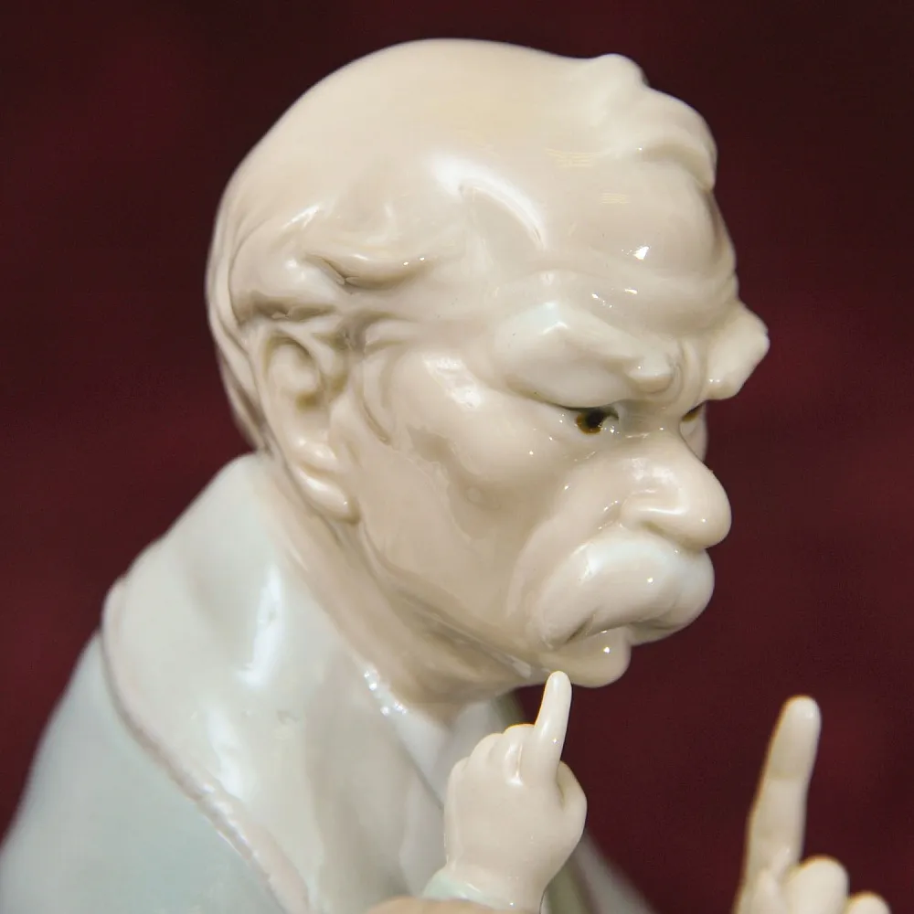 Редкость! Коллекционная Фарфоровая статуэтка «Дедушка с внуком», Lladro Испания 1965 - 1970 годы.