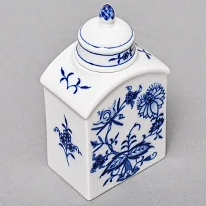 Фарфоровая Чайница с крышкой «Луковый узор», MEISSEN / МЕЙСЕН Германия, вторая половина ХХ века.