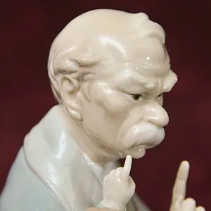 Редкость! Коллекционная Фарфоровая статуэтка «Дедушка с внуком», Lladro Испания 1965 - 1970 годы.